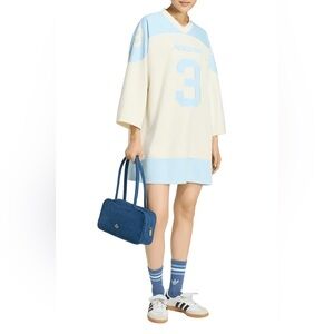 NWT Adidas Originals Hockey Jersey Dress Ice Blue